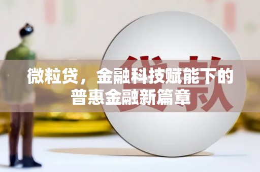 上林微粒贷，金融科技赋能下的普惠金融新篇章