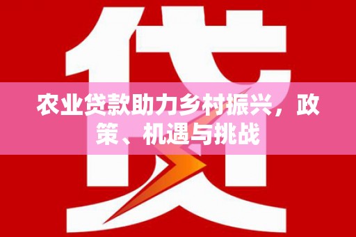 洮北农业贷款助力乡村振兴，政策、机遇与挑战