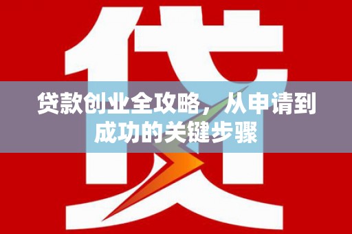 玄武贷款创业全攻略，从申请到成功的关键步骤