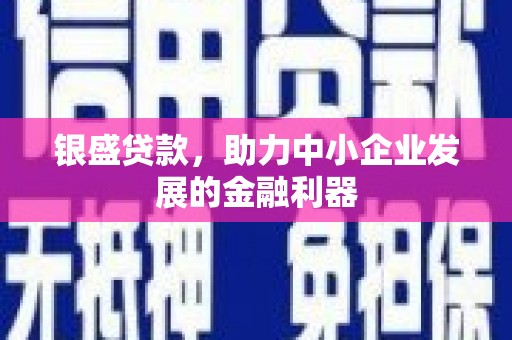资溪银盛贷款，助力中小企业发展的金融利器