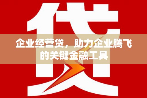 遵化企业经营贷，助力企业腾飞的关键金融工具