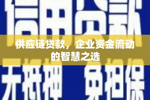 漠河供应链贷款，企业资金流动的智慧之选