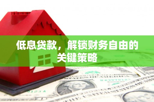 芙蓉低息贷款，解锁财务自由的关键策略