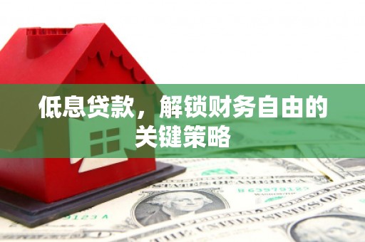 庐江低息贷款，解锁财务自由的关键策略