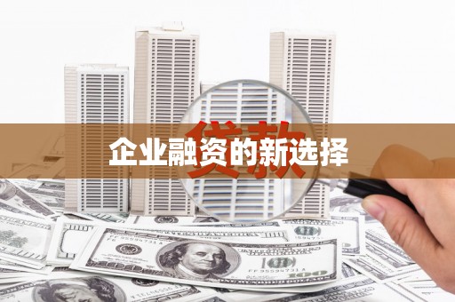 崇安企业融资的新选择