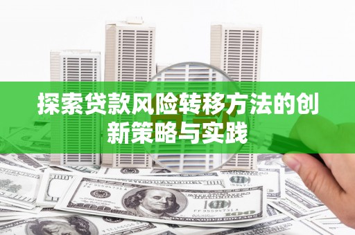 隆尧探索贷款风险转移方法的创新策略与实践